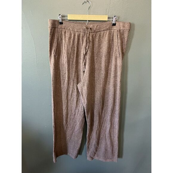 Gap Womens Brown Wide Leg Knit Pull On Sweatpants w/ Drawstring Size XL - Picture 1 of 3